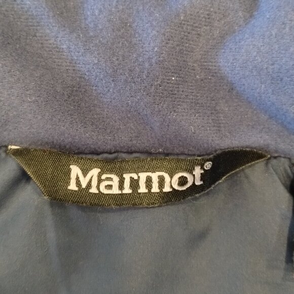 Marmot Kitzbuhel Quilted Puffer Full Zip Vest Navy/Multi Size M - Picture 8 of 11